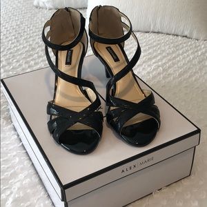 New Alex Marie Heels Black Metallic